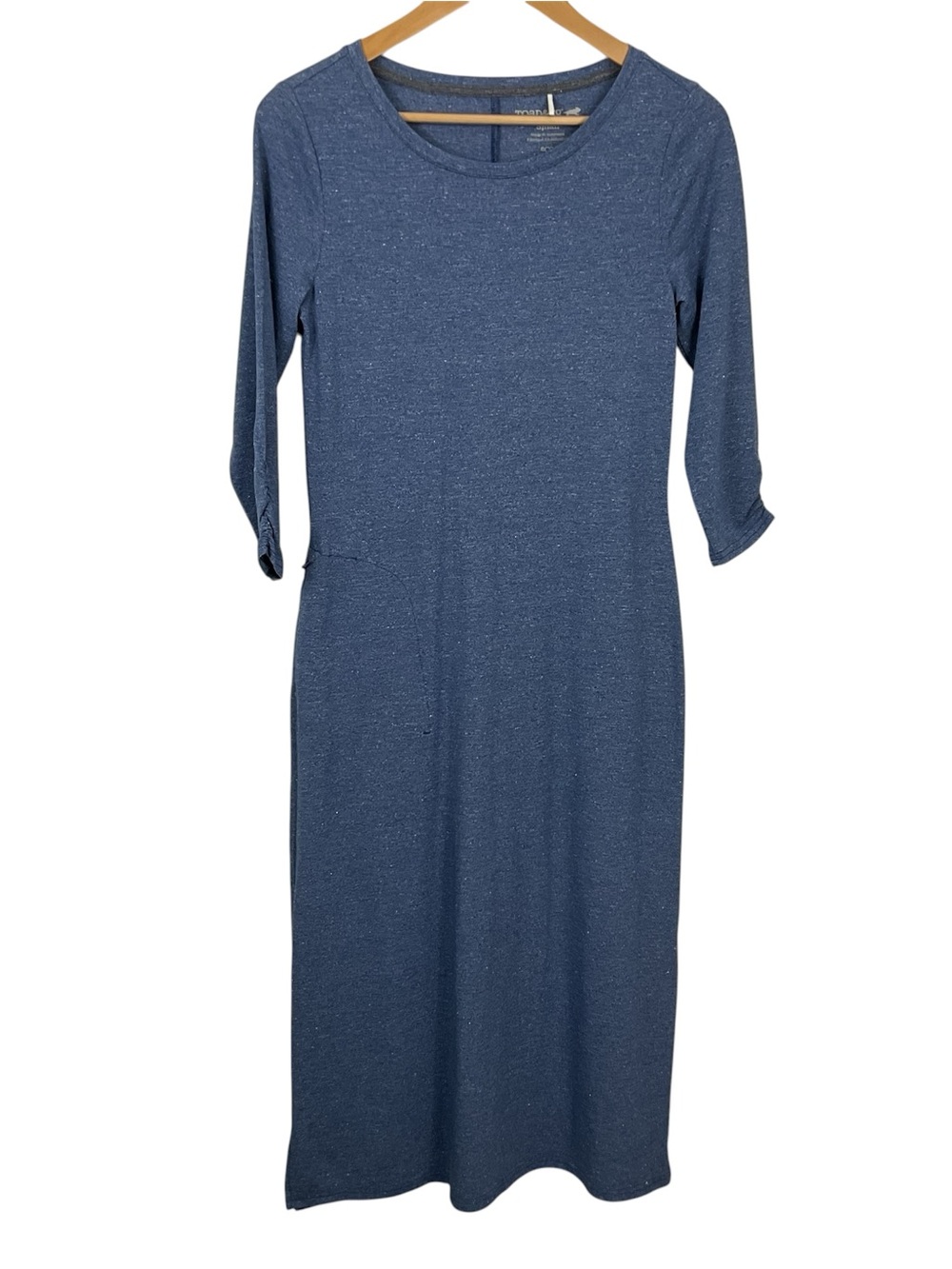 Toad&Co Fuera Blue Speckled Midi Dress Womens Size Small